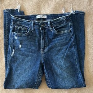 Flying Monkey Dark Blue Distressed Skinny Jeans